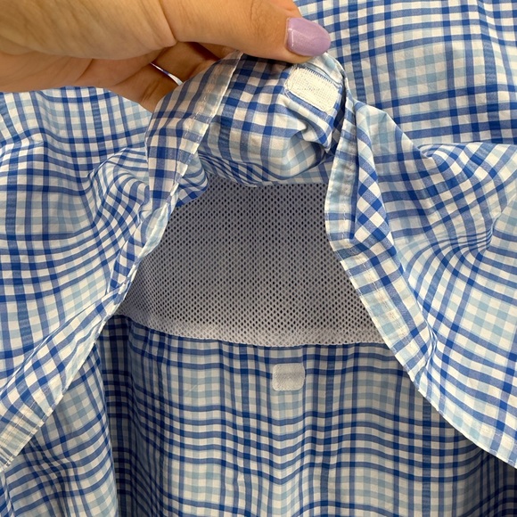 Vineyard vines men’s vented harbor shirt blue plaid long sleeve size L - Picture 10 of 15